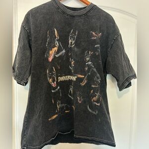 Doberman Graphic Black Tee